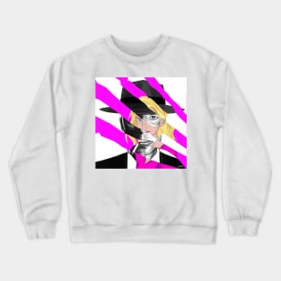 remix pink and black movies of summer hits ecopop Crewneck Sweatshirt